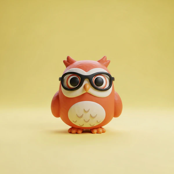 Whimsical Owl Figurine