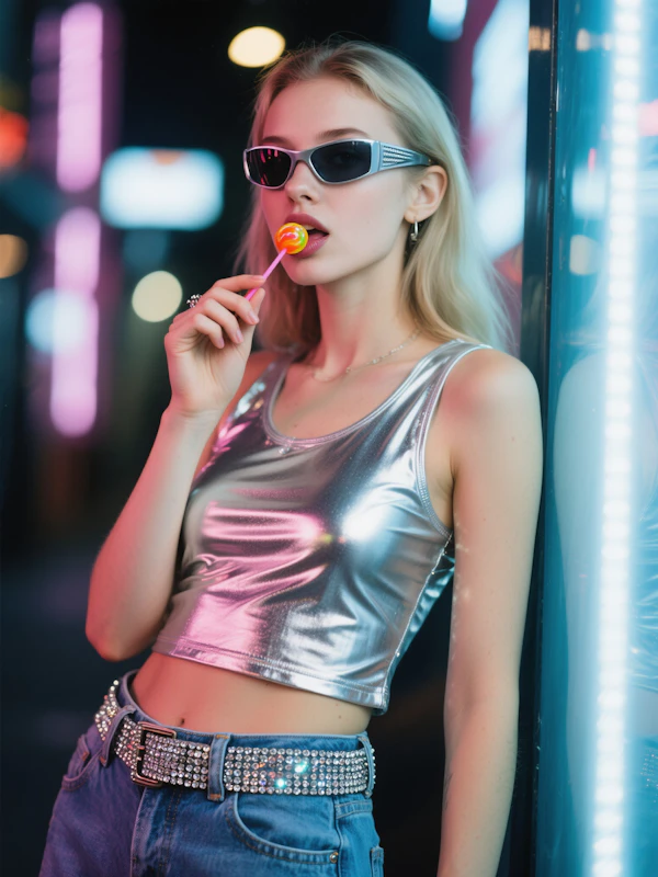 Neon Night Portrait