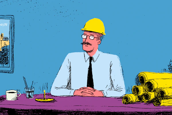 Man at Work Desk
