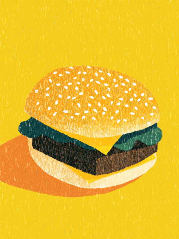 Stylized Hamburger Illustration