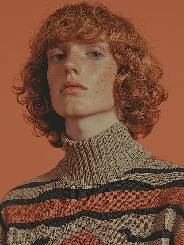 Portrait of a Person with Curly Hair