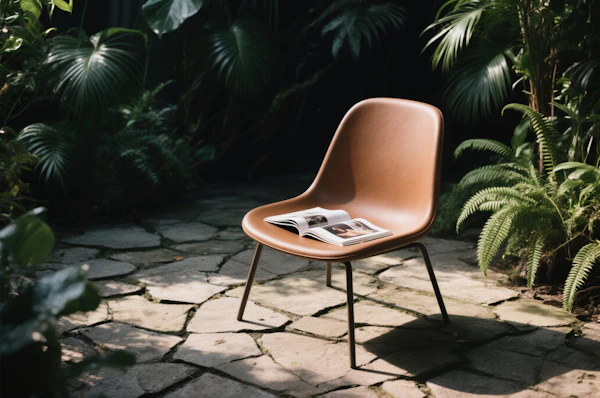 Minimalist Chair on Patio