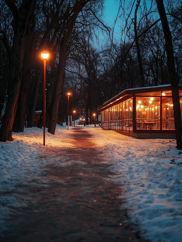 Winter Evening Pathway