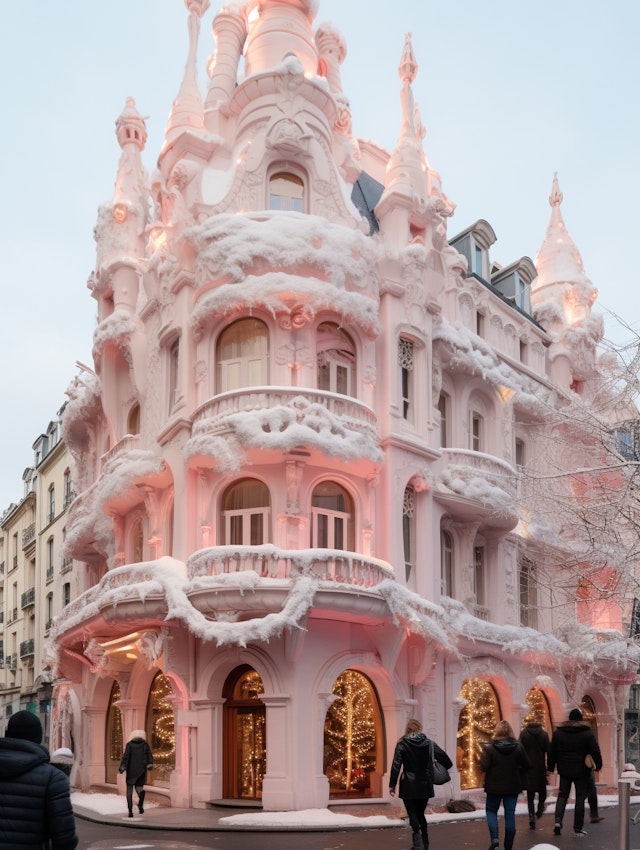 Ornate Winter Building