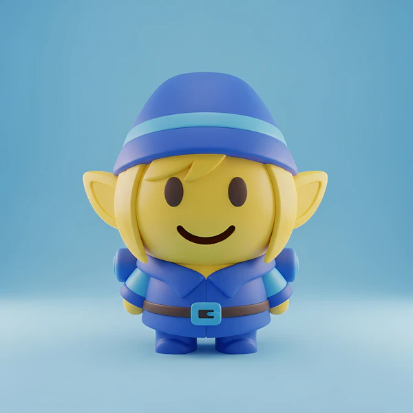 Cheerful Cartoon Character