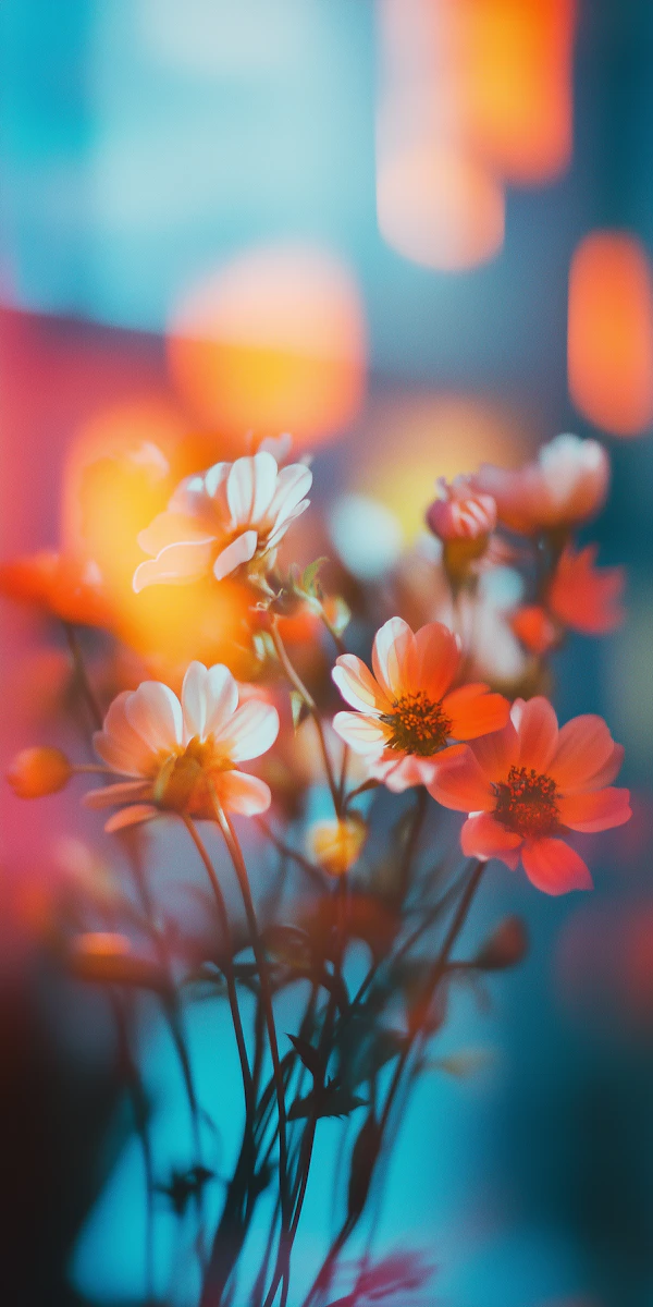 Delicate Flowers with Ethereal Background