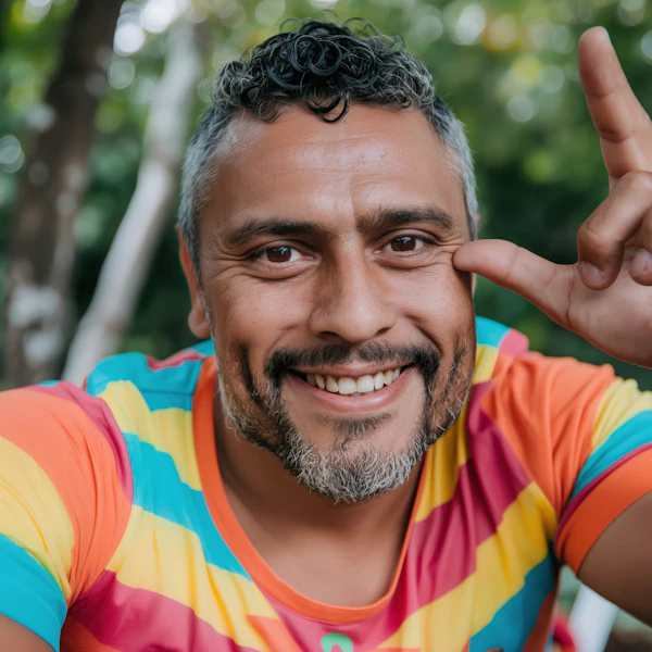 Cheerful Man Outdoors