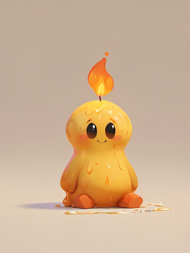 Cute Candle Character