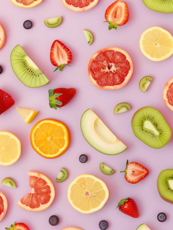 Colorful Fruit Flat Lay
