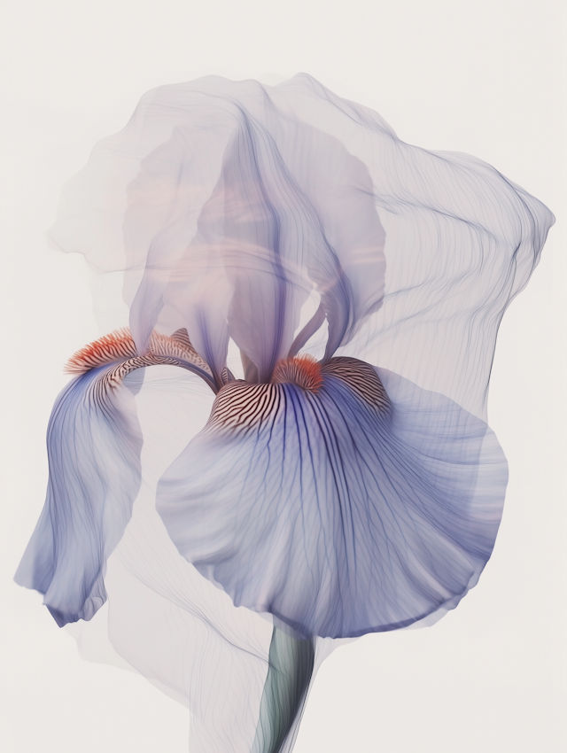 Ethereal Iris Flower