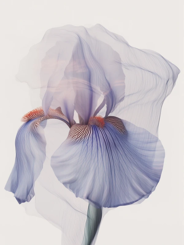 Ethereal Iris Flower