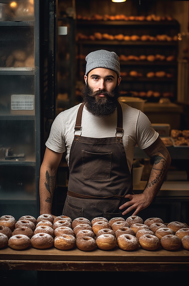 Artisanal Donut Chef with Tattoos