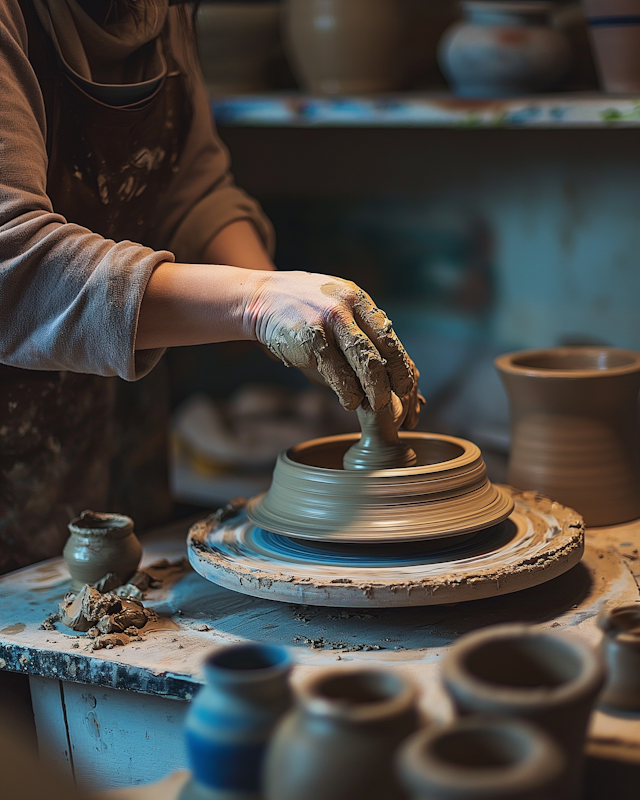 Crafting Artistry: The Potter's Wheel in Motion