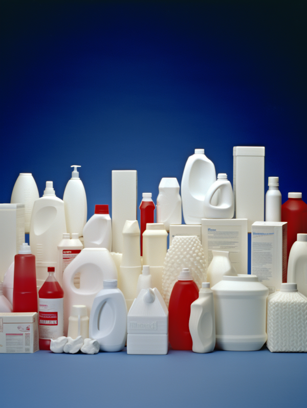 Assorted Household Product Containers Display