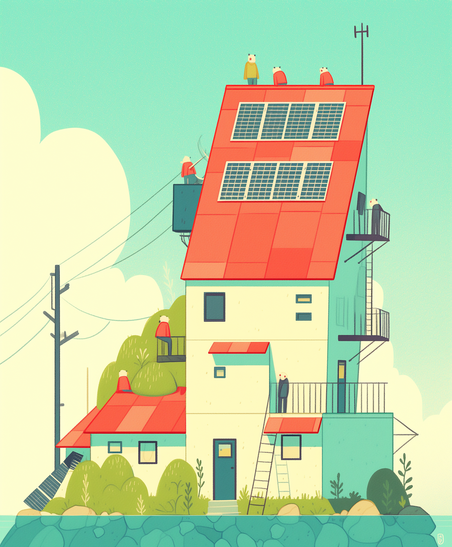 Whimsical House on a Hill