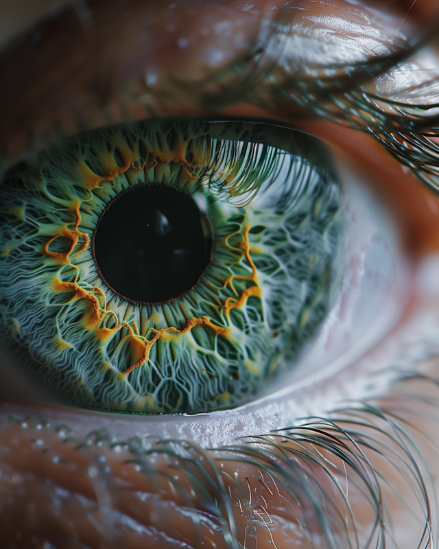 Detailed Close-Up of Human Eye