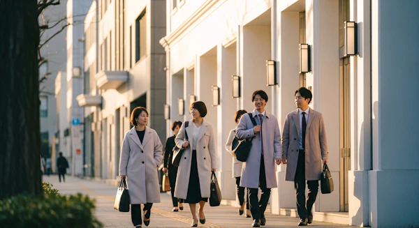 Urban Professionals Walking