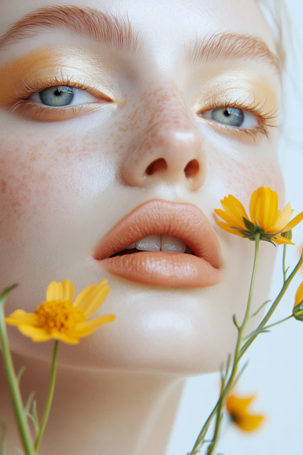 Radiant Floral Portrait