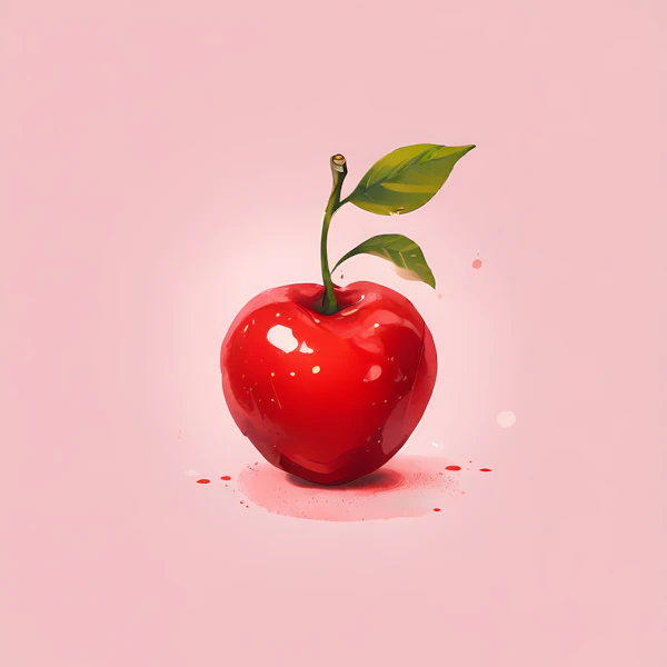 Vibrant Red Apple
