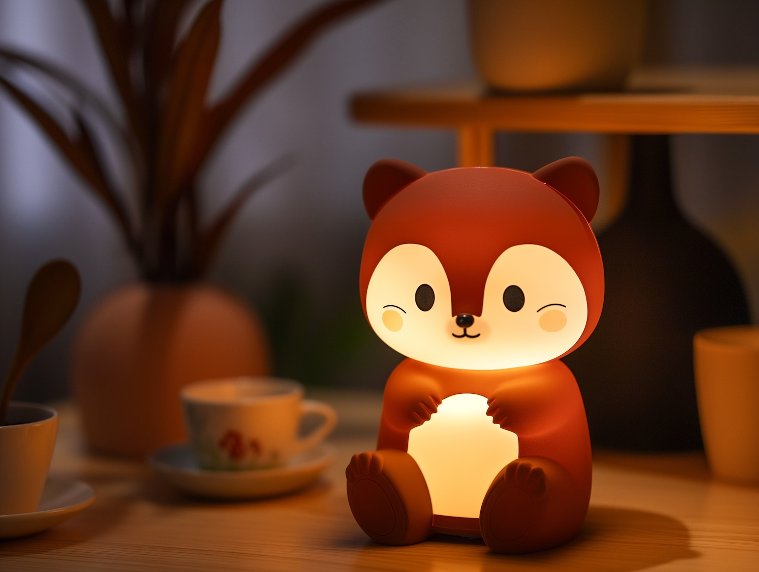 Illuminated Red Panda Figure