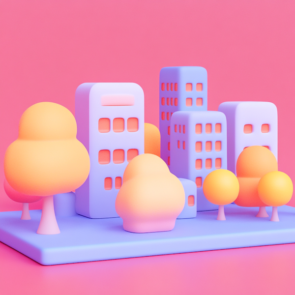 Stylized Miniature Cityscape