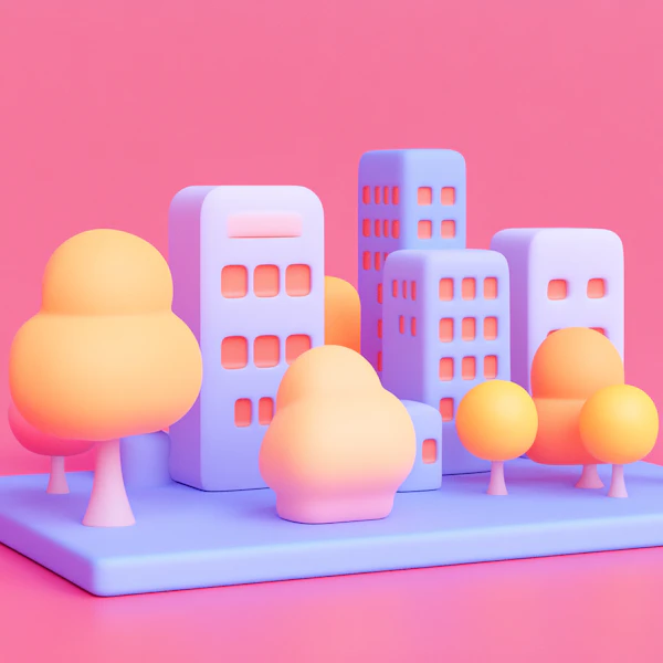 Stylized Miniature Cityscape