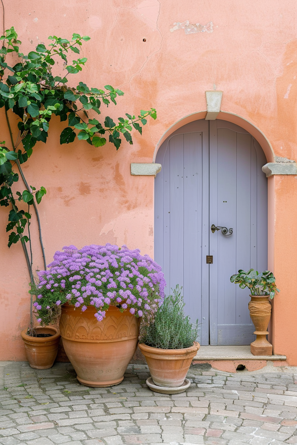 Mediterranean Arched Doorway and Flora