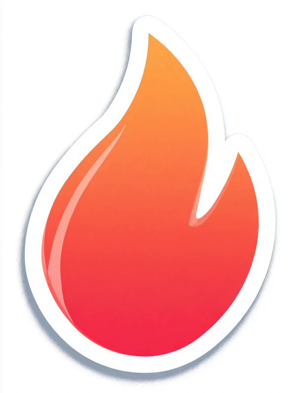 Stylized Flame Icon