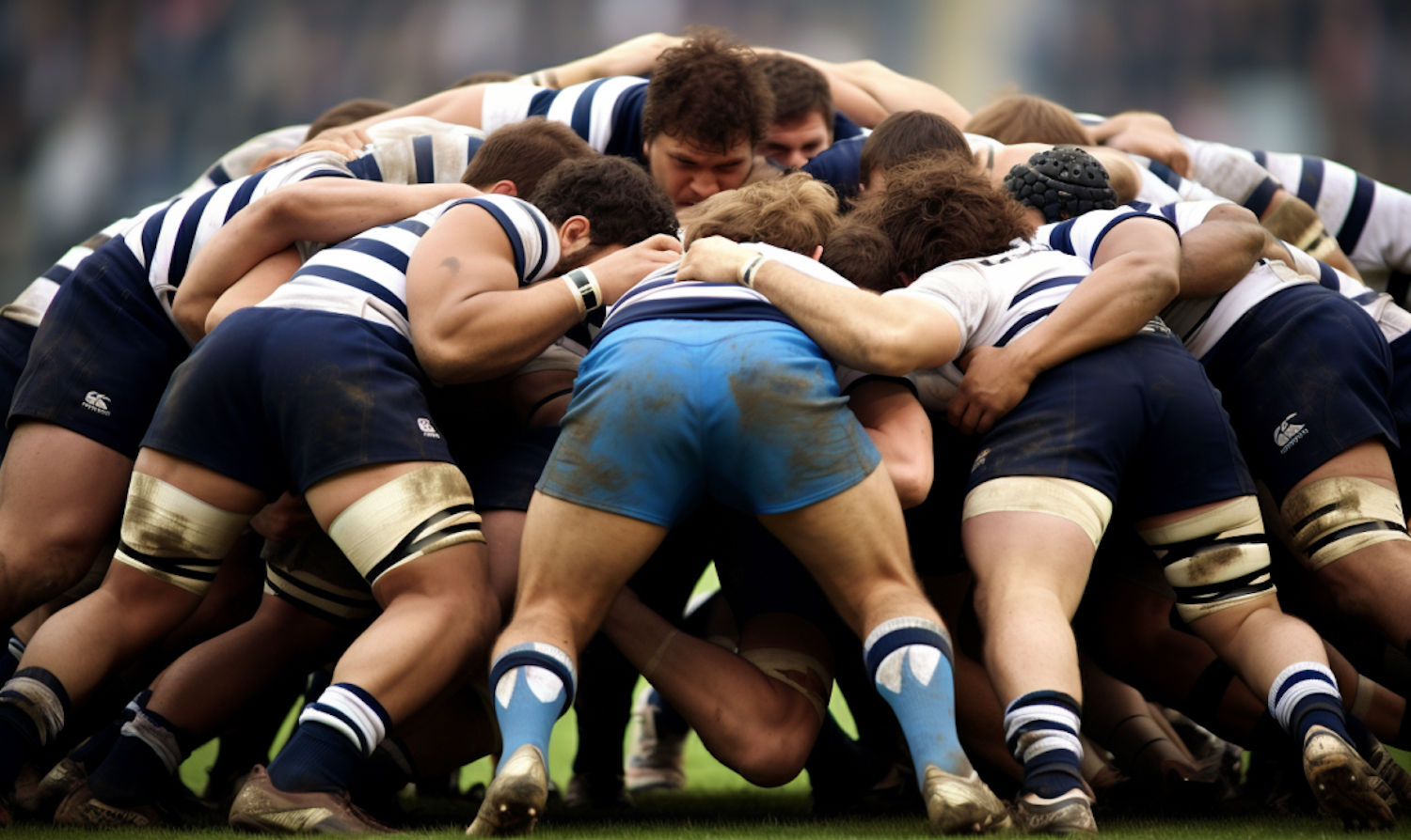 Scrum Struggle: The Clash of Navy and Sky Blues