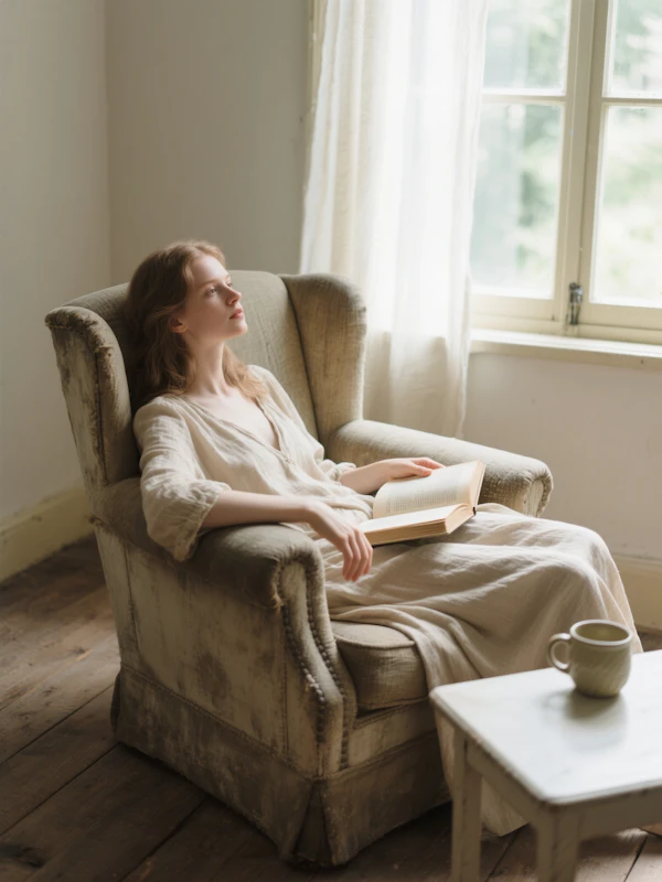 Woman Reading by Window