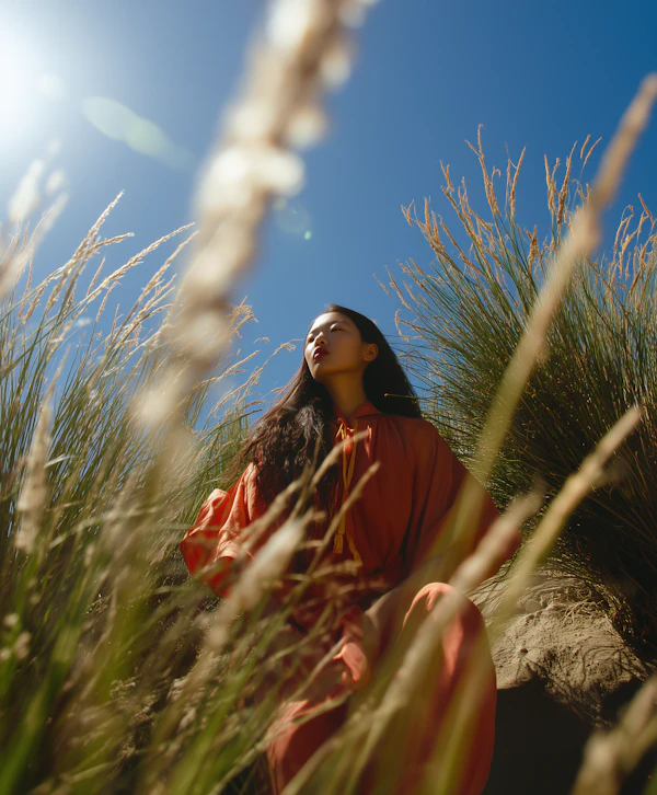 Serene Outdoor Portrait