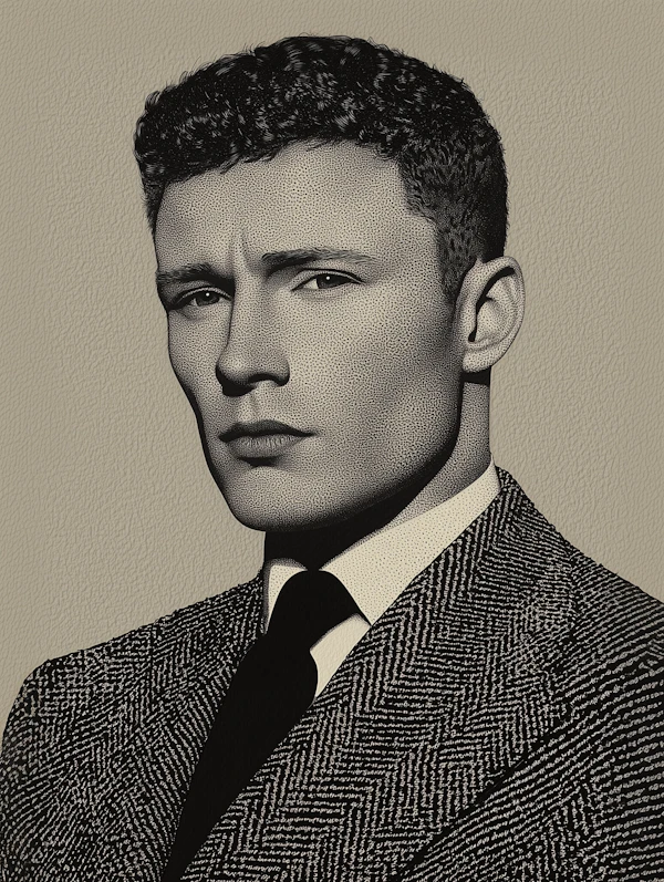 Stippling Portrait of a Man