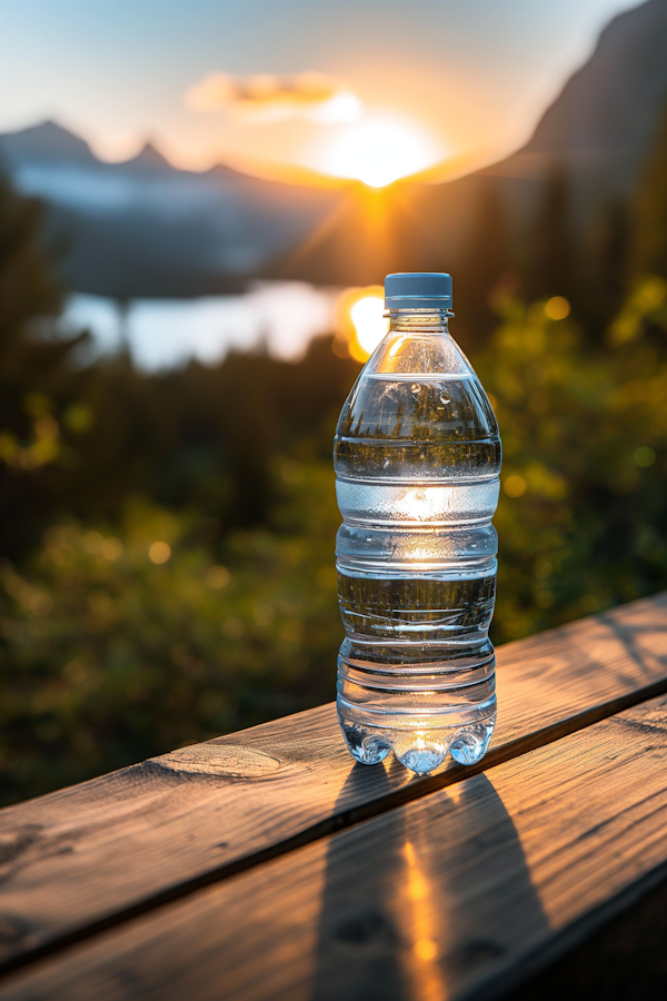 Sunset Water Bottle Scene