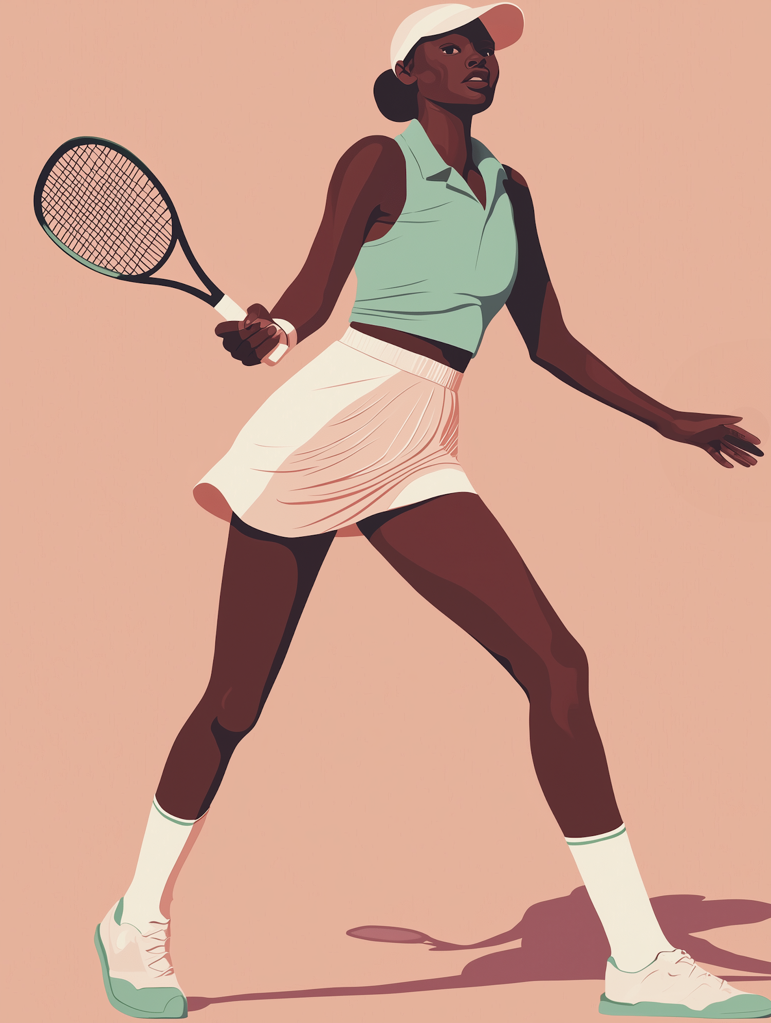 Stylized Tennis Player