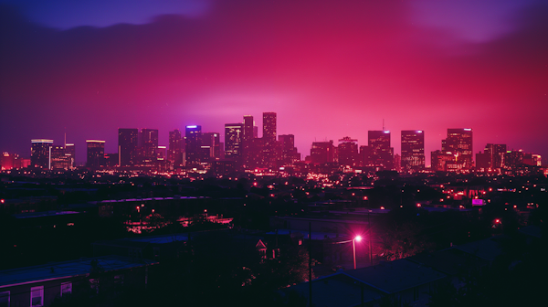 Vibrant Twilight Cityscape