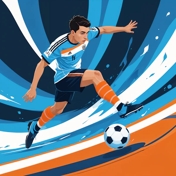 Dynamic Soccer Player Illustration