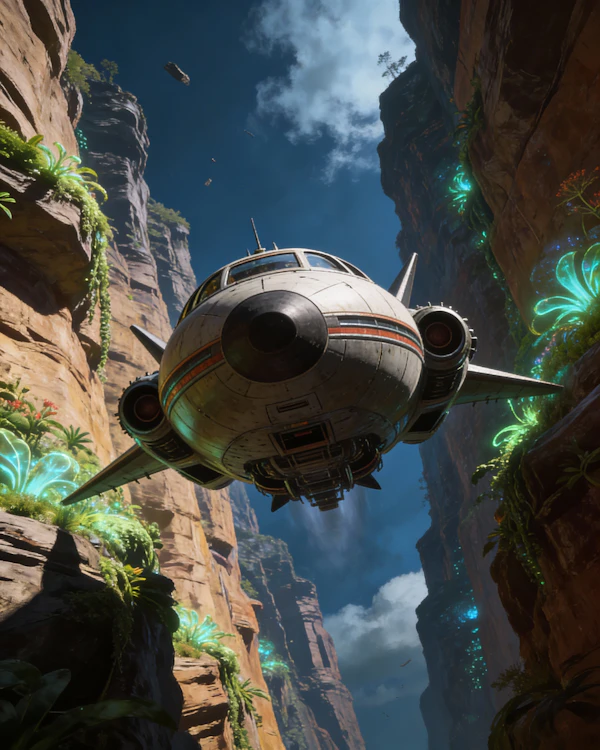 Futuristic Spacecraft Canyon