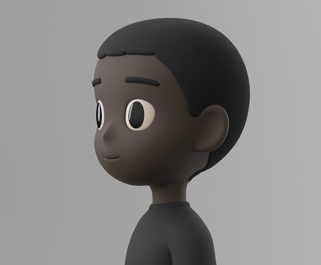 Stylized 3D Model of a Young Boy