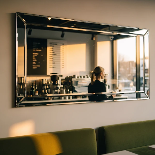 Modern Café Reflection