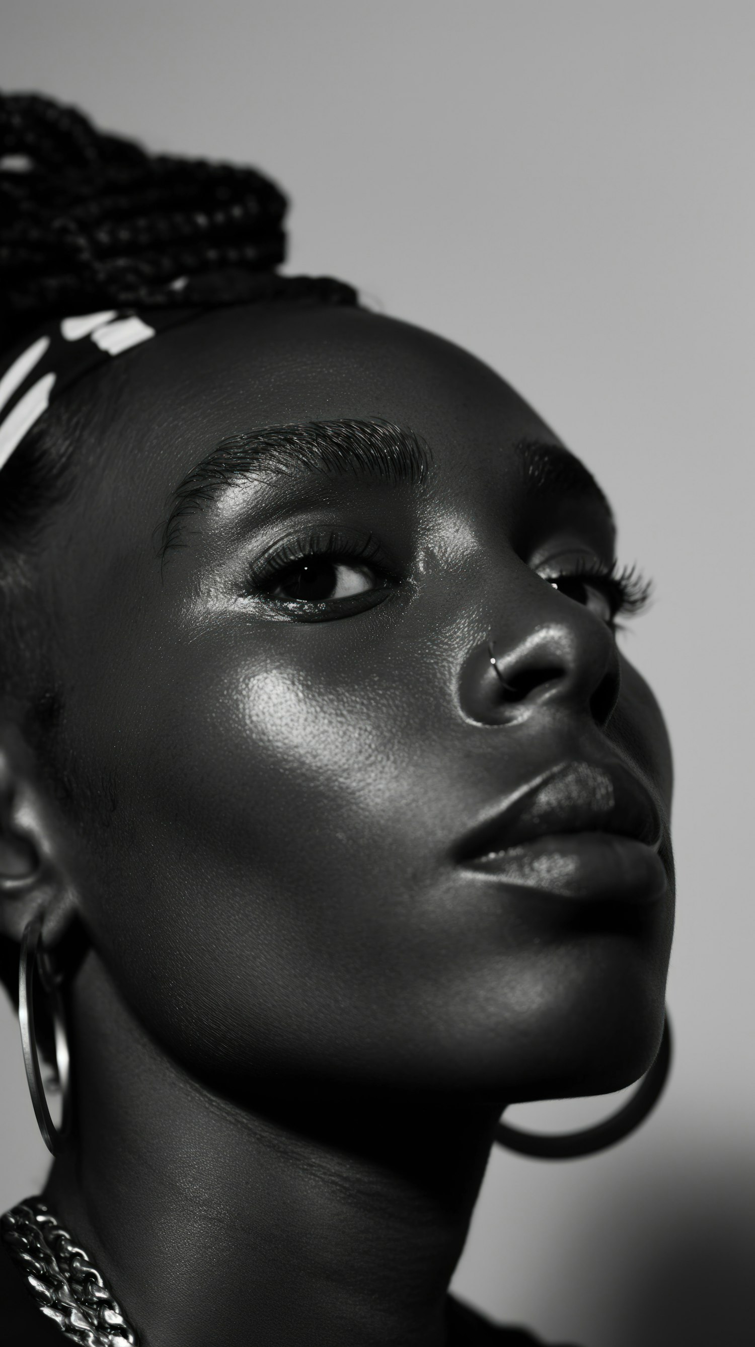 Contemplative Beauty in Black and White