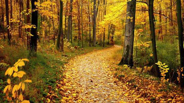 Serene Autumn Forest Path