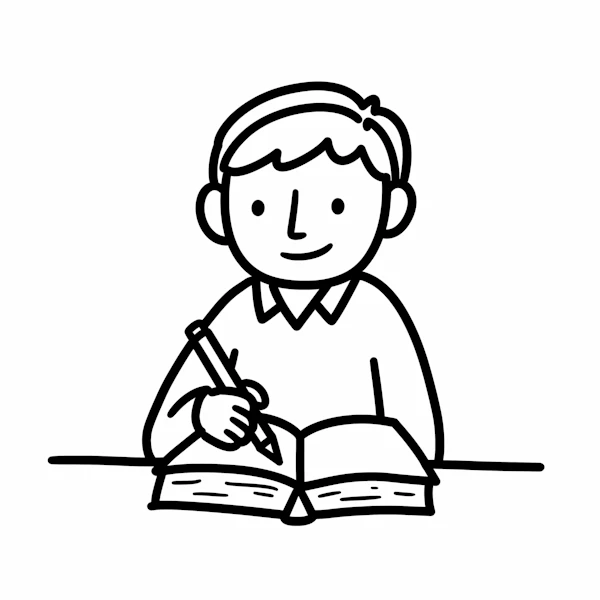 Person Writing Sketch