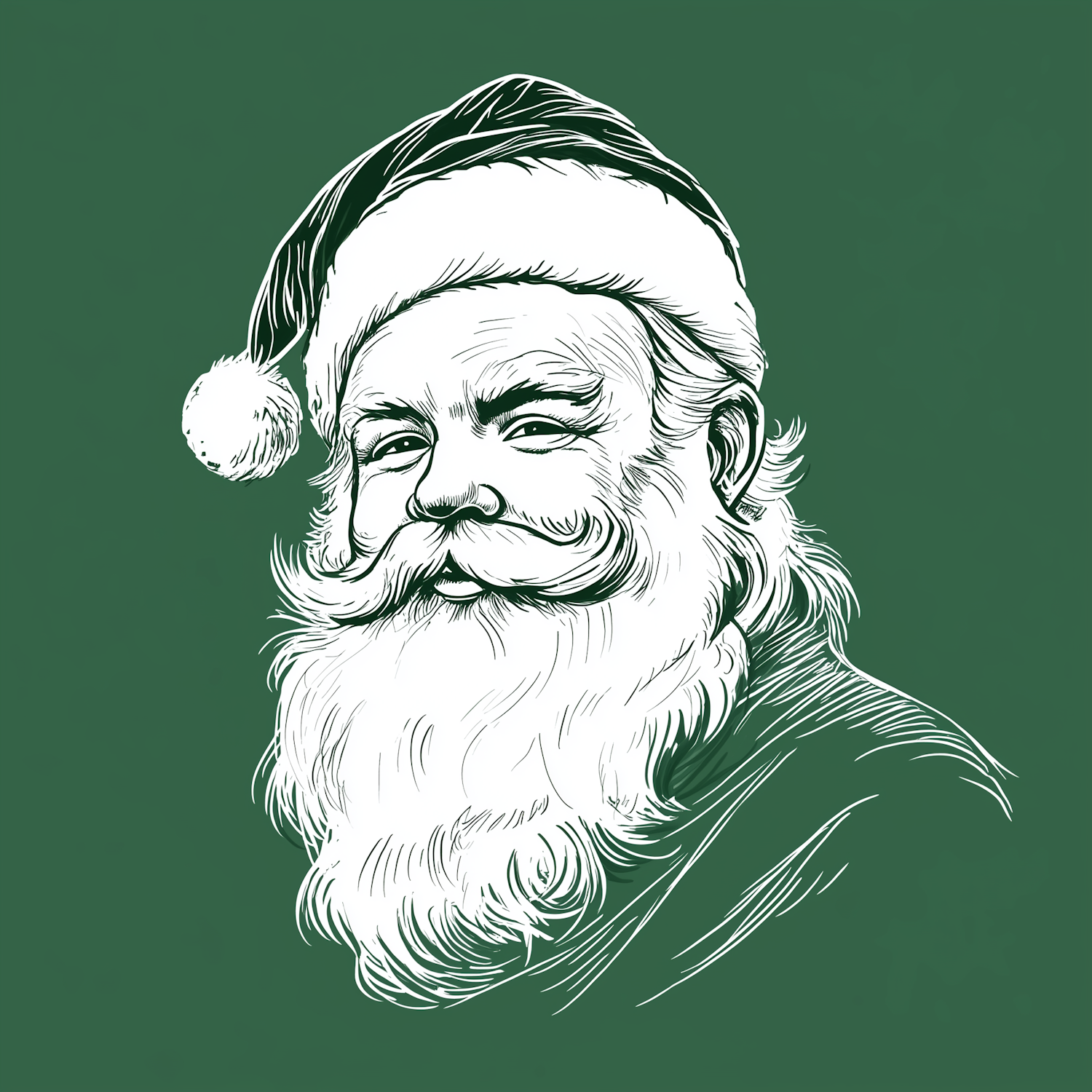 Jolly Santa Illustration