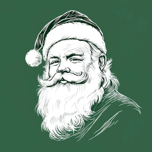 Jolly Santa Illustration
