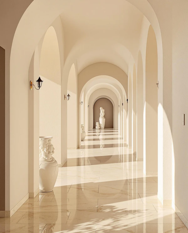 Elegant Arched Corridor
