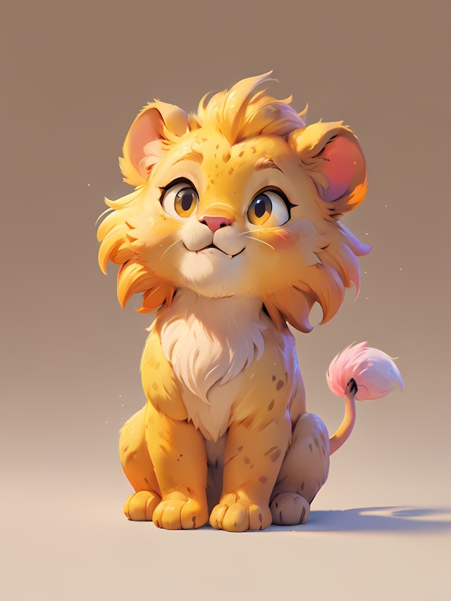 Adorable Lion Cub Art