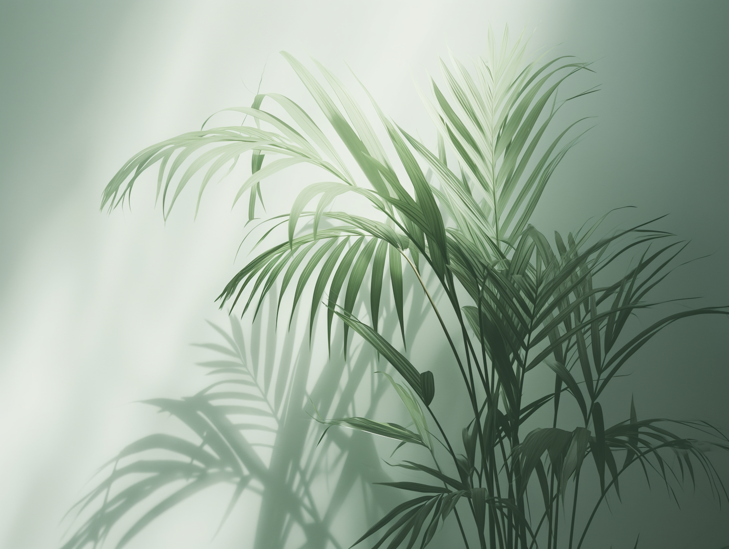 Tranquil Greens: A Lush Palm Reverie