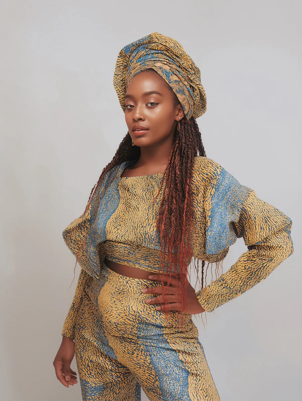 Confident Woman in Vibrant Attire