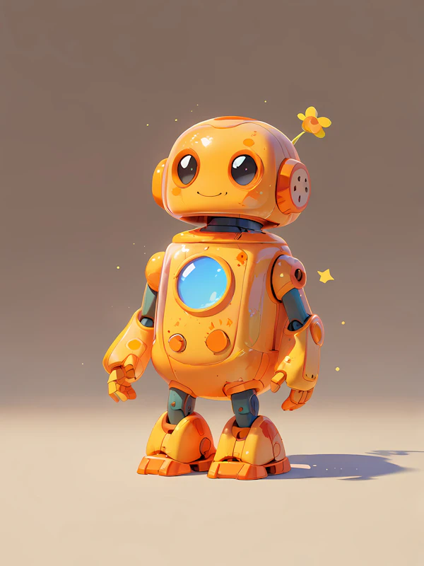 Friendly Orange Robot