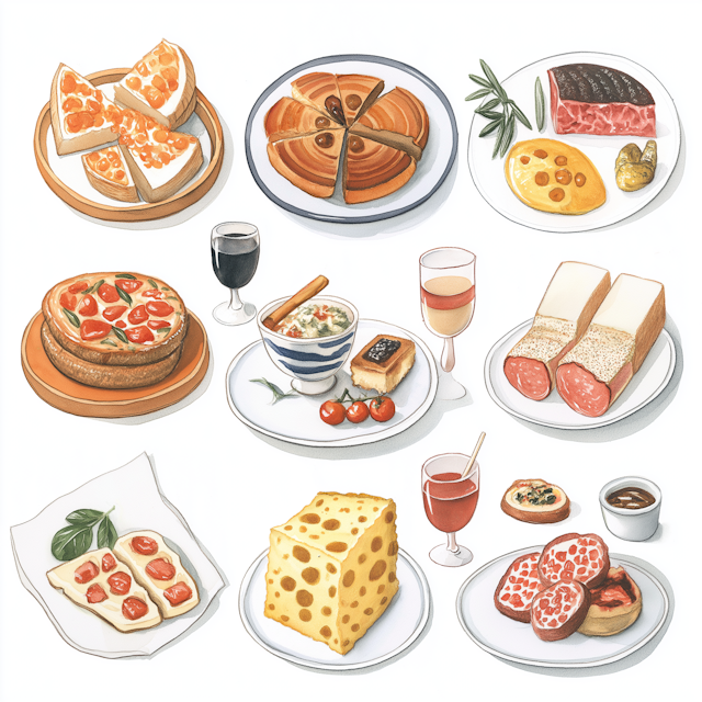 European Cuisine Spread